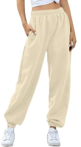 Dam enfärgad haremsbyxor jogging lösa byxor med elastiska fickor hög midja baggy fitness tracksuit bottnar sport Harem byxor Casual, Spår-khaki, XS