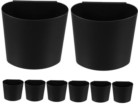 VALICLUD 8 Piezas Cesta de Almacenamiento portavasos Colgantes portavasos del Carro Accesorios de carritos de públicos Pequeña Cesta Colgante Negro