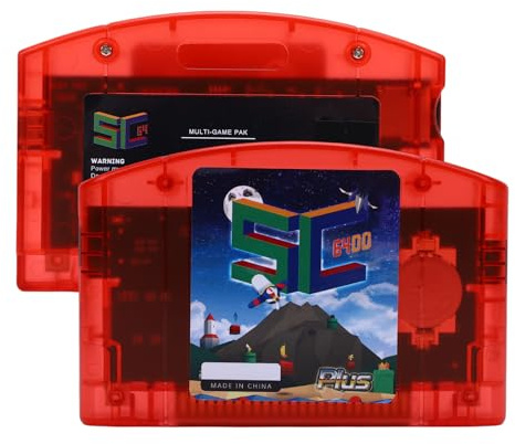 Diyeeni per Cartuccia da Gioco N64, Cartuccia da Gioco Open Source con Scheda SD da 16 GB, Supporta Giochi Fino a 64 MB per per S per GB per GBC per SMS per GG per Emulatore ROM (Rosso
