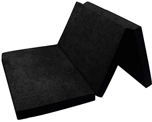 FORTISLINE Klappmatratze 120x195x8 cm - 3-teilige Faltmatratze H2, Gästematratze und Reisematratze mit waschbarem Bezug, Oeko-TEX Standard 100, handgefertigt in der EU, für Gäste und Camping