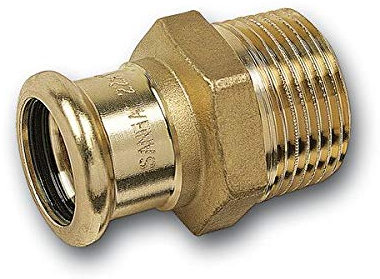 SANHA Mamelon intermédiaire M/F en cuivre à sertir fileté - PURAPRESS série 8243G 18x1/2 - Raccord et tube
