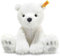 Steiff Kuscheltier Lasse Eisbär, Süßes Stofftier mit Kunststoffaugen, Kinder, Jungen & Mädchen, Friends, Plüschtier 28 cm, Weiß, 062636