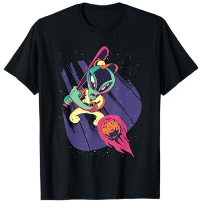 Baseball Alien Space T-Shirt