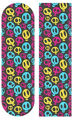 Chat Crâne Coloré Grip de Skateboard Bande Grip Antidérapante,Auto-adhésif Griptape de Longboard,sans Bulles,Peut êTre Coupé(84 * 23cm 1pcs)