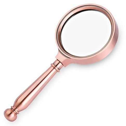 Meichoon 10 x handförstoringsglas med 75 mm lins, praktiskt verktyg för seniorer och barn, för att läsa böcker, inspektion, mynt, insekter, stenar, kort, korsord