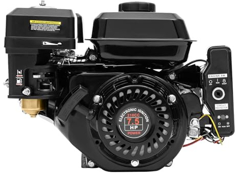 DENEST 7.5HP 212cc 4-Stroke Gas Engine Electric Start Go Kart Log Splitter Gas Engine Power Motor