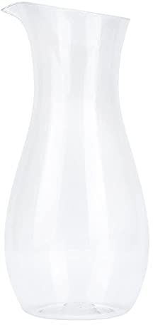 Beufee Brocca in Vetro Acrilico, brocca per Acqua Trasparente per Frigorifero, brocca per Limonata, caraffa in Vetro di plastica, Bottiglia di Vetro per Latte Alta per tè Freddo, Vino(M)