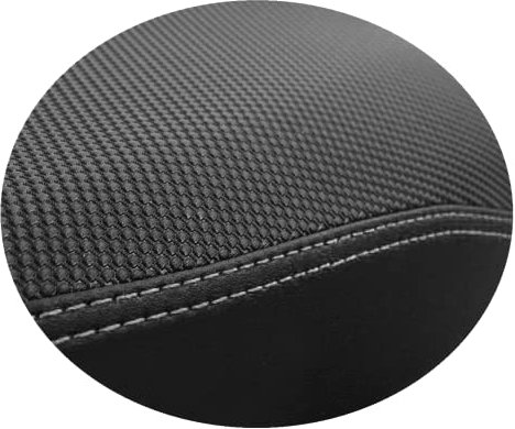 Moto Discovery Funda de Asiento Compatible con Kymco Grand Dink 250 2000-2006 Color Negro con Costuras en Gris Claro