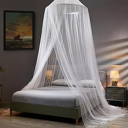 Deryan Zanzariera per letto matrimoniale, letto singolo, grande zanzariera da viaggio, baldacchino, zanzariera, a maglie sottili, per interni ed esterni