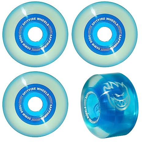 Spitfire Wheels Sapphires 90du 56mm Clear - Blue