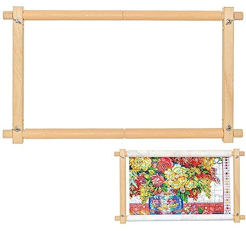Ericetion Gobelin Scroll-Stickrahmen Kreuzstich DIY Quilt-Werkzeug 46x25.5cm