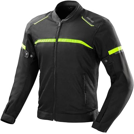 OZONE MOTO Neo Air Motorradjacke Herren | Textil | Ellbogen und Schulterprotektoren Stufe 1 | Rückenprotektortasche (Protektor Unten Kaufen) | Große Mesh Belüftungspaneele | Größen bis 2XL
