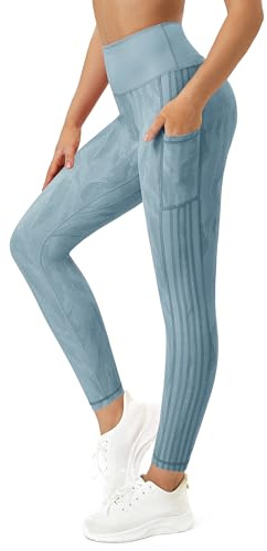 Rexspek Leggings de sport pour femme avec poche, pantalon de sport pour femme taille haute, pantalon de course pour femme long, pantalon de fitness, XL