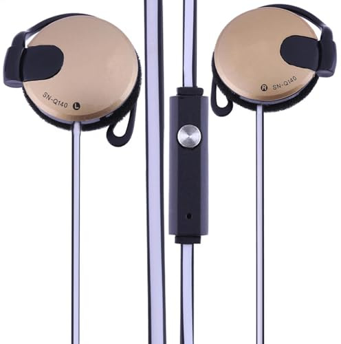 Generisch Écouteurs à clip filaires - Casque de sport supra-auriculaire de 3,5 mm - Bouchons d'oreille de fitness - Compatibles avec une variété de téléphones portables