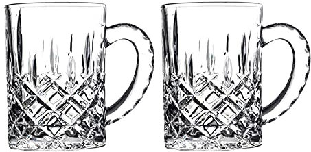 HEAGER El vaso de cerveza, Vasos de cerveza grandes con asa - Juego de 2 jarras de cerveza clásicas de 15 onzas for cenas familiares, bares y fiestas