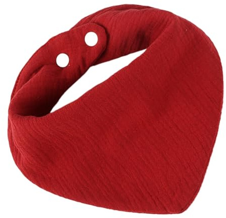 Bavoir triangulaire pour petits, bavoirs bandanas en coton absorbant, bavoirs bandana en coton pour la maison, la maternelle, rouge, Consulte la descripción
