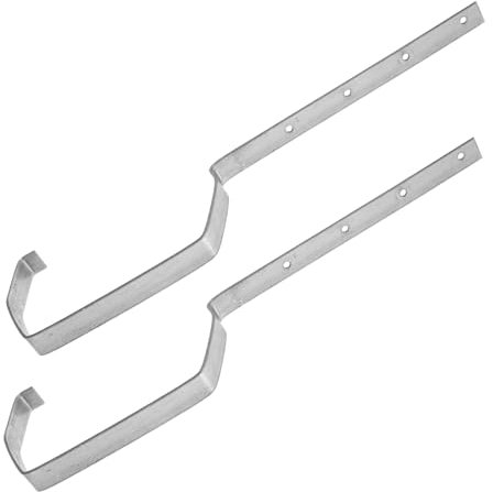 Iron Gutter Bracket Rain Gutter Holder 2pcs Heavy Duty Silver