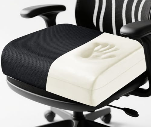 MINUPWELL 6 Extra Thick Office Chair Cushion, 2 Layers Adult Booster Seat Cushion, Thick Wheelchair Cushions, Thick Adult Booster seat Chair Cushion for Car Seat, Airplane - 18x16x6in - 100% Foam