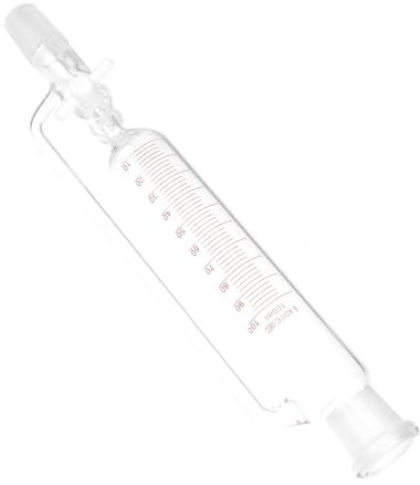 ABOOFAN Imbuto Separatore in Vetro Rubinetto Imbuto Cilindrico per Liquidi Attrezzatura per Separazione Stabile e Trasparente per Laboratori e Scuole