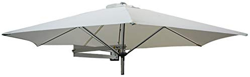 Paraguas Parasol de voladizo de Aluminio montado en la Pared Grande, 8 pies para sombrillas de Patio inclinadas con 8 Costillas, jardín/Piscina/Copa de Sombra de poliéster