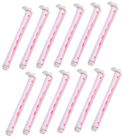 HAMPPLIES 24pcs Hair Perm Rods Curling Rollers for Short Hair Plastic Perming Rods for Women Cold Perm Styling Tools for Salon and Home Use