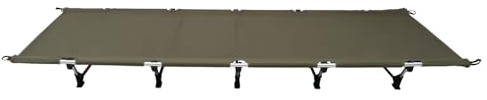 juunyeer Letto da campeggio pieghevole, pieghevole, pieghevole, portata 150 kg, con borsa per il trasporto, lettino da campo e amache, per picnic, campeggio, trekking, 190 x 65 x 15 cm, verde militare