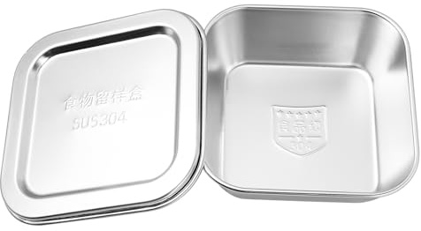 MUCKLILY Caja para Mantequilla de Acero Inoxidable Cuadrada con Tapa Hermética Resistente la Oxidación Almacenamiento Fresco para Cocina y Regalo Práctico