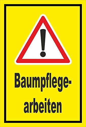 Melis-Folienwerkstatt Schild Baumpflege-Arbeiten - 60x40cm - Bohrlöcher - 3mm Aluverbund – 20 VAR S00359-051-C
