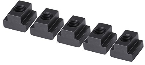Akozon Dadi T,Black Oxide Finish T Slot Dadi M12 Si Adattano a Scanalature a T In Machine Tool Tabelle 5 pz