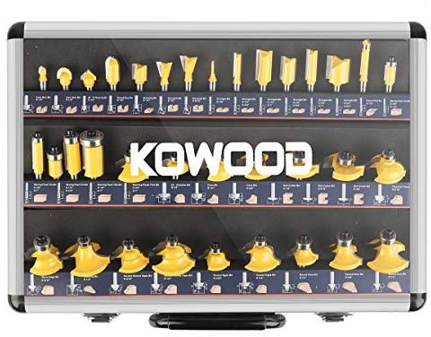 KOWOOD Router Bits Sets of 35B Pieces 1/4 Shank Router Bit Set T Shape Wood Milling Cutter