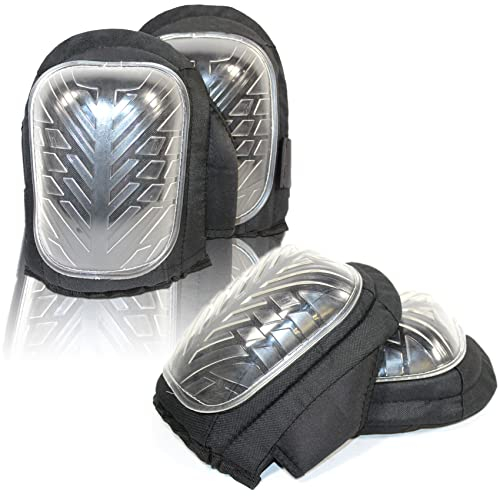 QM Basic 2 Paar Knieschoner Profi Gel Knieschutz Arbeit Handwerk Fliesen Bodenbeläge Bau Kniepolster starker Klett-Verschluss verstellbar und leicht fixierbar