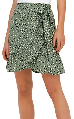 ONLY Gonna Femminile Effetto Avvolgente, Hedge Green/AOP:Hella Graphic, M