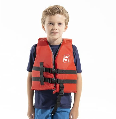 Seachoice General Purpose Life Vest, Child, Red, USCG/TC Approved