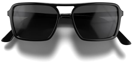 LONDON MOLE® Spy Occhiali da sole | Occhiali a forma quadrata e figo stile pilota | Unisex femminile maschile | Cerniere a molla