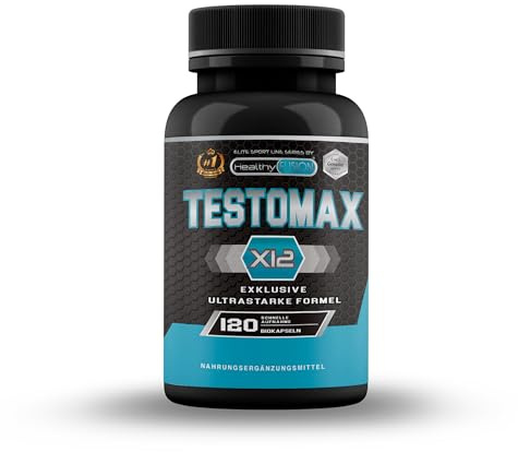 Healthy Fusion, TestoMax | Maca, Ginseng, Tribulus, Taurin und Vitamine | 120 Kapseln