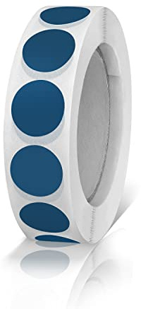 Runde Aufkleber 13mm Blau Selbstklebend Rolle Kleine Klebepunkte | Etiketten, Farbkodierung, Kreise Sticker, Wetterfest, 1000 Stück