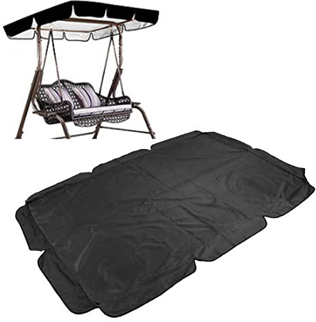 NFNSIG Toldo Abatible de 164x114cm, Cubierta Superior Abatible Impermeable de Repuesto, Cubierta de Toldo Parasol para Patio de Jardín Al Aire Libre(Negro)