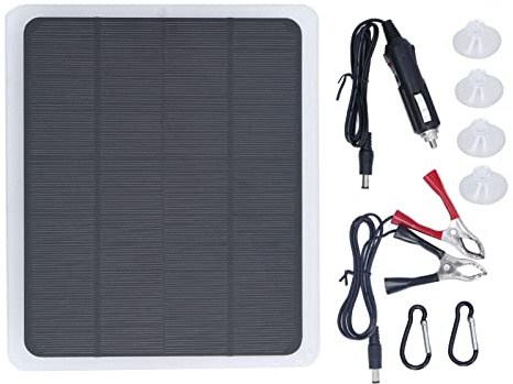 Jadeshay Solarpanel-Set, 20W 12V Solarpanel Solar Ladegerät USB-Anschluss Solarpanel Autobatterie Ladegerät Tragbares Solarmodul Für Auto, Boot