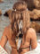 Zoestar Diadema de plumas boho Tocado Hippie Conchas Cadena de cabeza de turquesa india Joyas para el cabello Festival Accesorios tribales para el cabello para mujeres y niñas