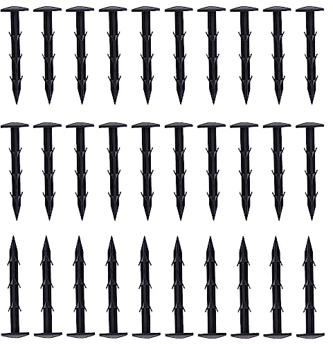 ERUIV 50 PCS Unkrautvlies Erdhaken,Extra Stark Erdanker,15 Länge,Kopfdurchmesser 3.5CM für Unkrautbekämpfung Herringe Boden Zelt Bodendeckerfolie,Maulwurfsgeflecht Allzweck Landschaftsgewebe