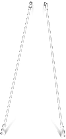 2 Pack Blind Wand Vertical Blinds Replacement Parts Blind Stick with Hook and Grip,BlindWand for Window Blinds,12 Inches Length Drapery Wand Curtain Pull Rod for BlindsOpener Accessory
