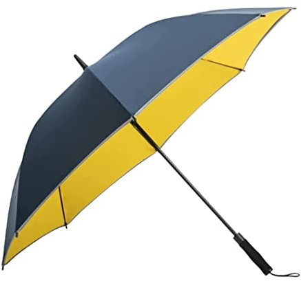 Sturmfest Regenschirm Regenschirme Golfschirm, Automatischer Offener Stockschirm, Übergröße, Doppeldach, Belüfteter Regenschirm, Winddicht, Wasserdicht Schirm Stark ( Color : Yellow , Size : 90CM )