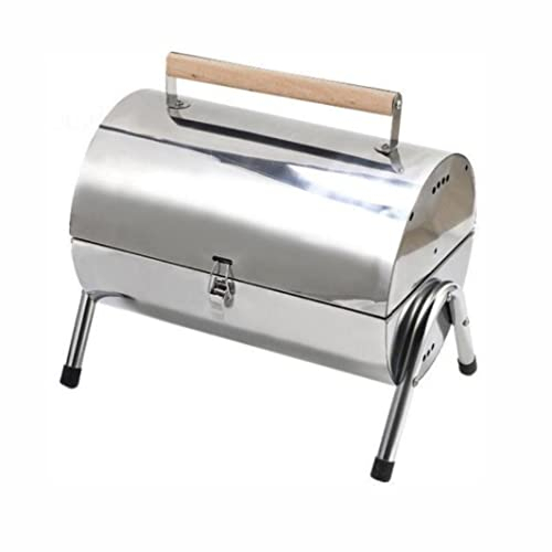 Grille de Camping Gril De Barbecue Pliable En Acier Inoxydable Avec Poignée Réchaud À Charbon De Bois Léger Pour Camping Pique-nique En Plein Air Barbecue Portable