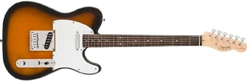 Squier by Fender Debut Collection Telecaster E-Gitarre, Laurel-Griffbrett, Weißes Schlagbrett, 2-Farb-Sunburst