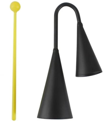 Stakee 1pc binaural Cowbell Zwei -Ton -Doppel -Metall -Agogo -Glocken mit Schläger Cowbell Percussion Instrument