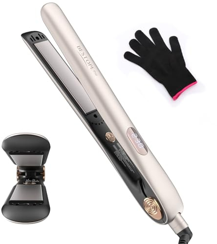 Hair Straighteners Ceramic Coating PTC Technology, Fast Heating Up Hair Straightener 5 Temperature Settings for Long and Short Hair