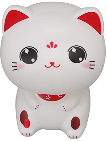 XIASABA Bobble Heads Nodding Cat for Car Dashboard Cute Cat Ornament Solar Light Induction Plastic Lucky Nodding Cat for Restaurants Car Dashboard Lucky Cat Car Ornaments