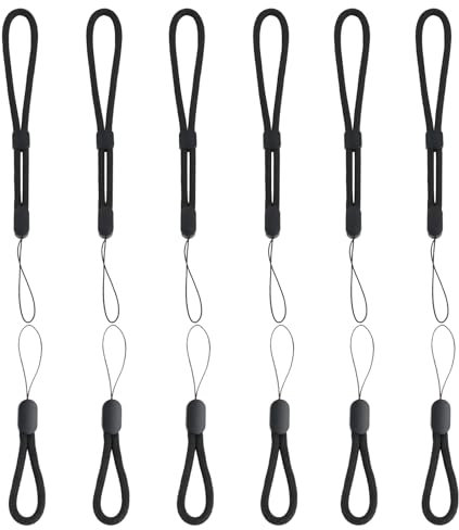 NVGVUP 12 Pcs Cordons De Dragonne Réglables et Finger Dragonne, Dragonne de Poignet Portable, Nylon Lanière de Poigne Universelle pour Téléphone Portable, Appareil Photo, Clés