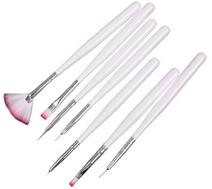 SEWOART 7 Stück Detailpinsel Nagelpunktierung Malerei Zeichenstift Nagelmalstifte Nagelkunstzubehör Nagelpunktierungsstift UV Gel Nagelpinsel Nagelkunstwerkzeuge