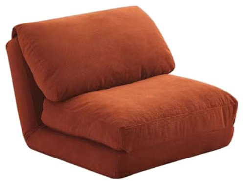 CAFIEDR Sofasessel L-förmiges, umwandelbares Schlafsofa aus Cordstoff, Keine Angst vor Katzenkratzern, das Lazy-Schlafsofa kann in mehrere Positionen eingestellt Werden(Rot 125 x 60 x 23 cm)